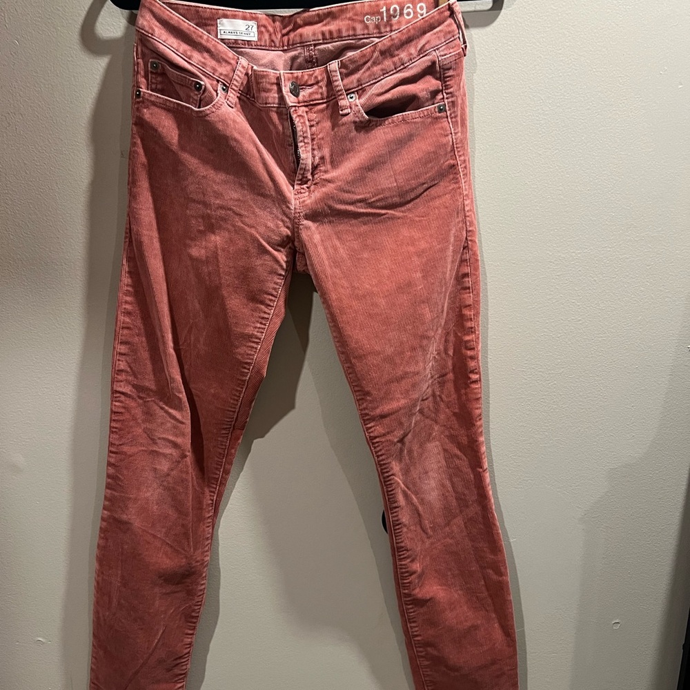 GAP Women's Coral/Pink Skinny Cords